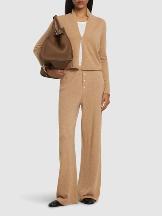Guest In Residence: Everywear cashmere wide leg pants - Beige - women_1 | Luisa Via Roma