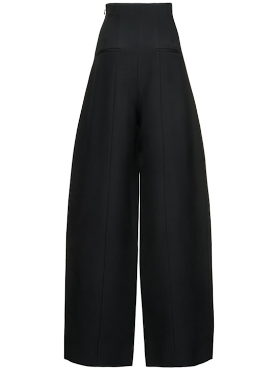 Khaite: Pantaloni Lennerd in misto viscosa - Nero - women_4 | Luisa Via Roma