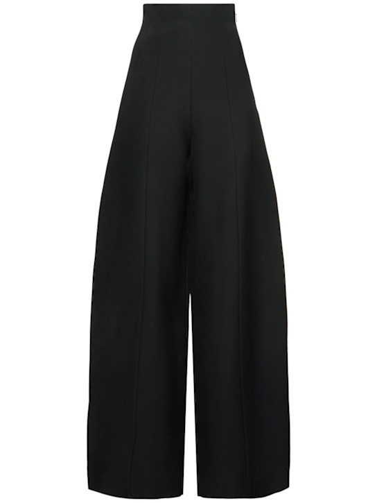 Khaite: Pantaloni Lennerd in misto viscosa - Nero - women_0 | Luisa Via Roma