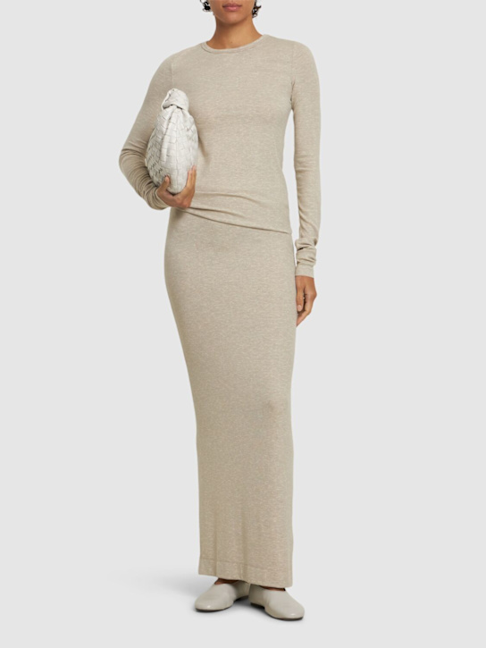 Emma viscose blend jersey long skirt - Thumbnail 2