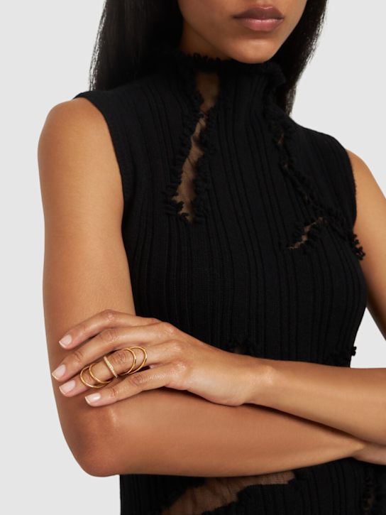 Panconesi: Bague fine avec cristaux Solar - women_1 | Luisa Via Roma