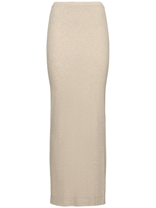 Emma viscose blend jersey long skirt - Thumbnail 1