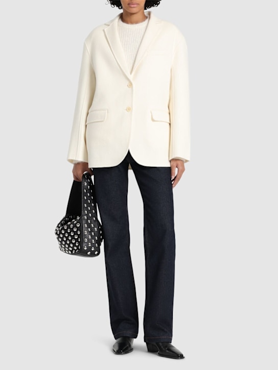 ANINE BING: Quinn wool & cashmere blazer - women_1 | Luisa Via Roma