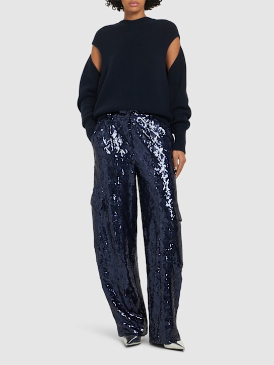 Rotate: Sequined cargo pants - women_1 | Luisa Via Roma