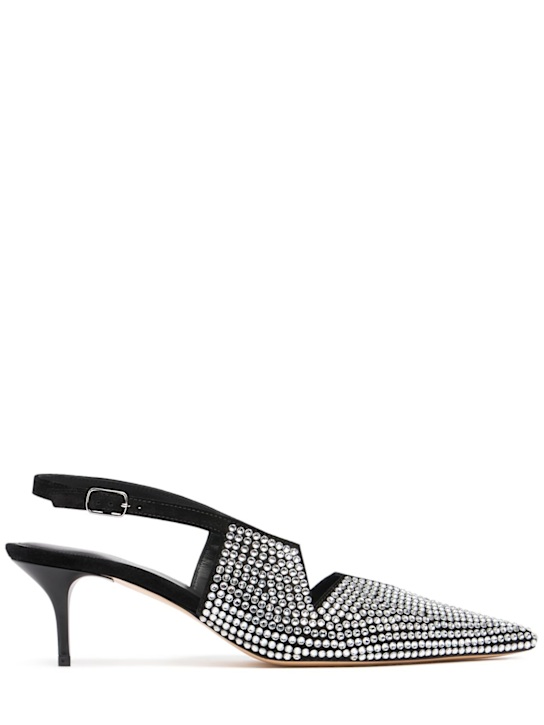 65mm Crystal embellished slingback heels
