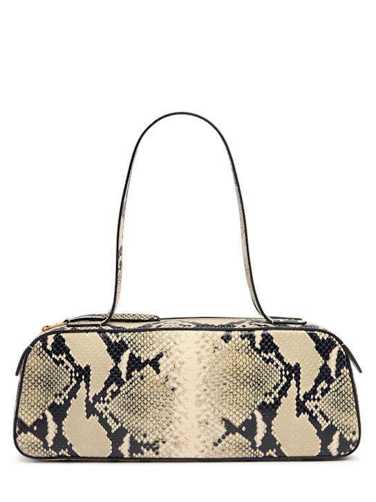 Khaite: Schultertasche aus geprägtem Leder „Simona“ - Natural - women_0 | Luisa Via Roma