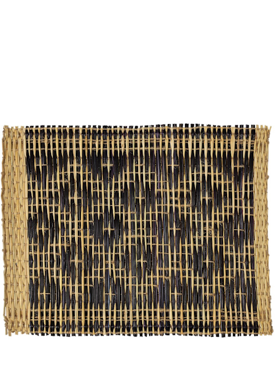 Cabana: Moroccan rattan placemat - Black - ecraft_0 | Luisa Via Roma