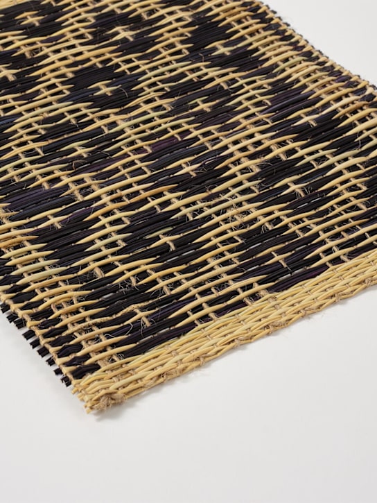 Cabana: Moroccan rattan placemat - Black - ecraft_1 | Luisa Via Roma