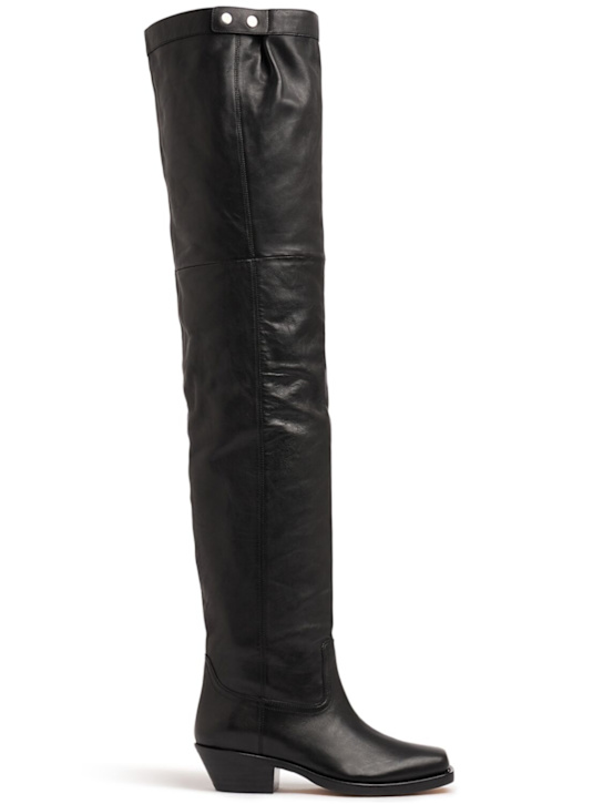 Isabel Marant: 40mm Amati-Gb leather knee high boots - women_0 | Luisa Via Roma