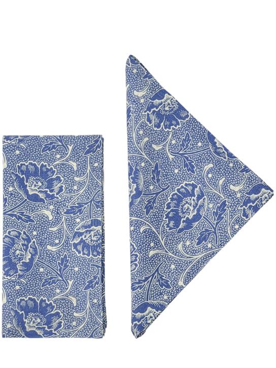 Cabana: Set of 4 Toscana printed linen napkins - ecraft_0 | Luisa Via Roma