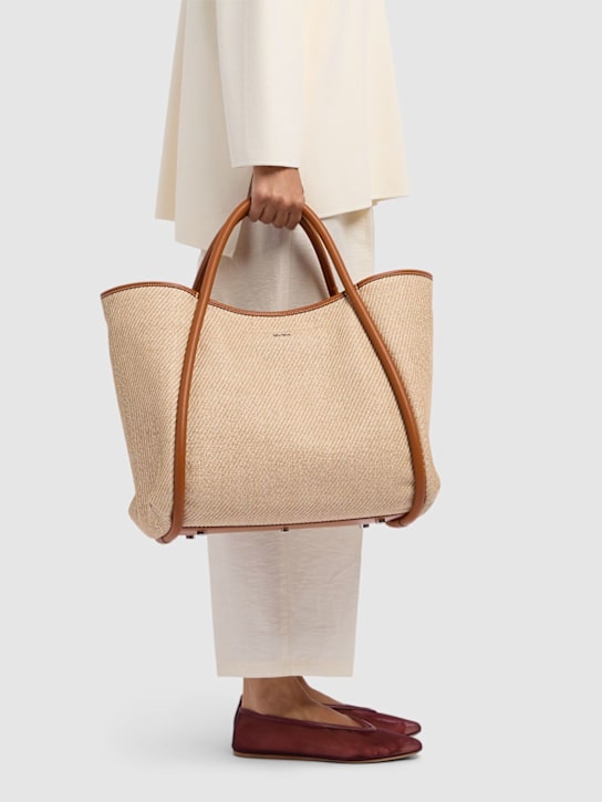Max Mara: M Summer Marin raffia effect tote bag - women_1 | Luisa Via Roma