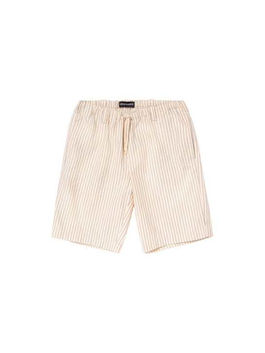 Emporio Armani: コットンベルベットショートパンツ - kids-boys_0 | Luisa Via Roma