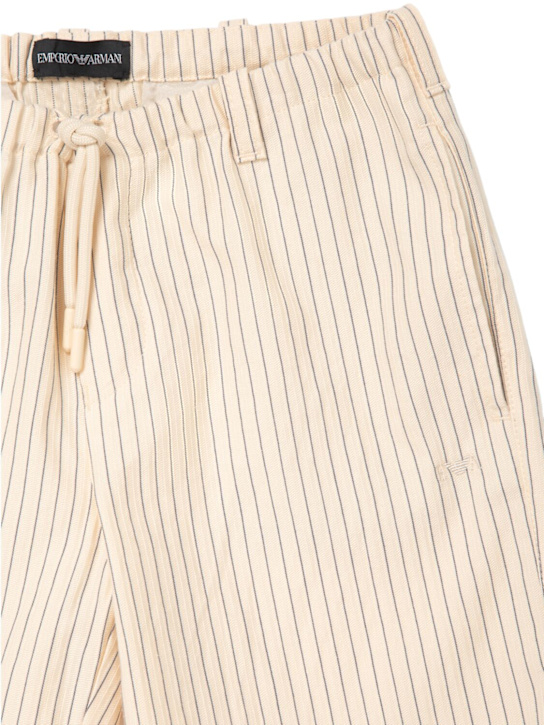 Emporio Armani: コットンベルベットショートパンツ - kids-boys_1 | Luisa Via Roma