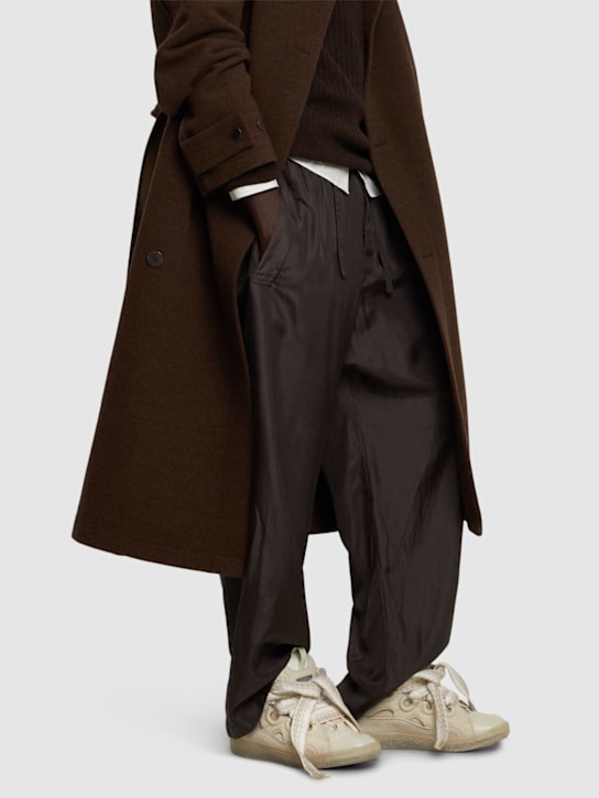 Lanvin: Curb leather sneakers - men_1 | Luisa Via Roma