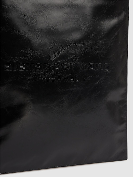 Alexander Wang: Large Pinch crackled patent leather tote - Black - women_3 | Luisa Via Roma
