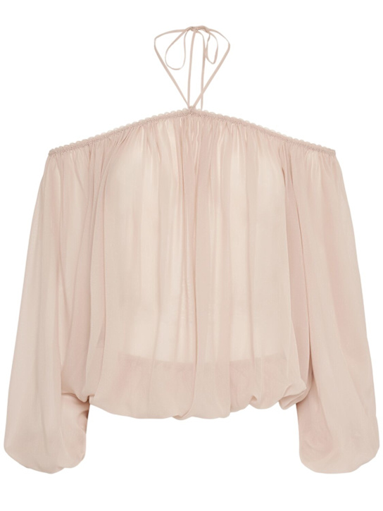 Blumarine: Georgette halter top - women_0 | Luisa Via Roma
