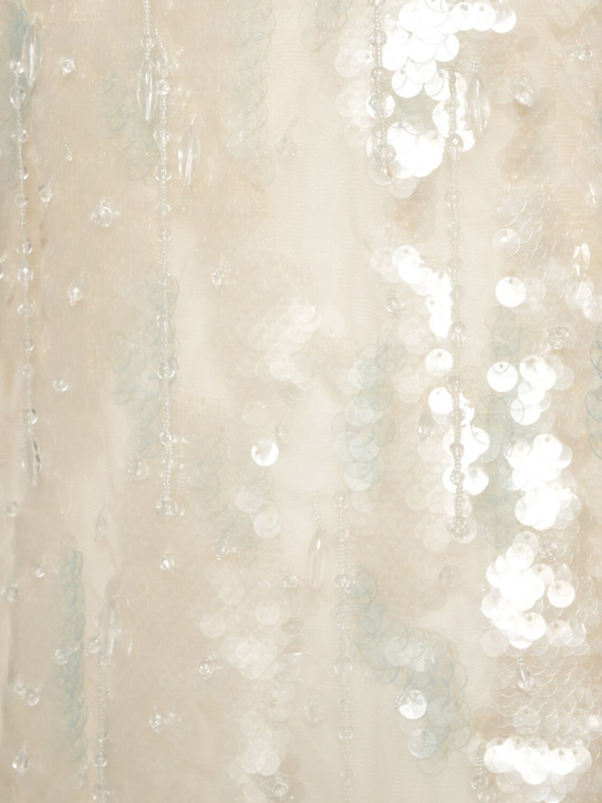 Blumarine: Vestito corto in seta con paillettes - women_4 | Luisa Via Roma