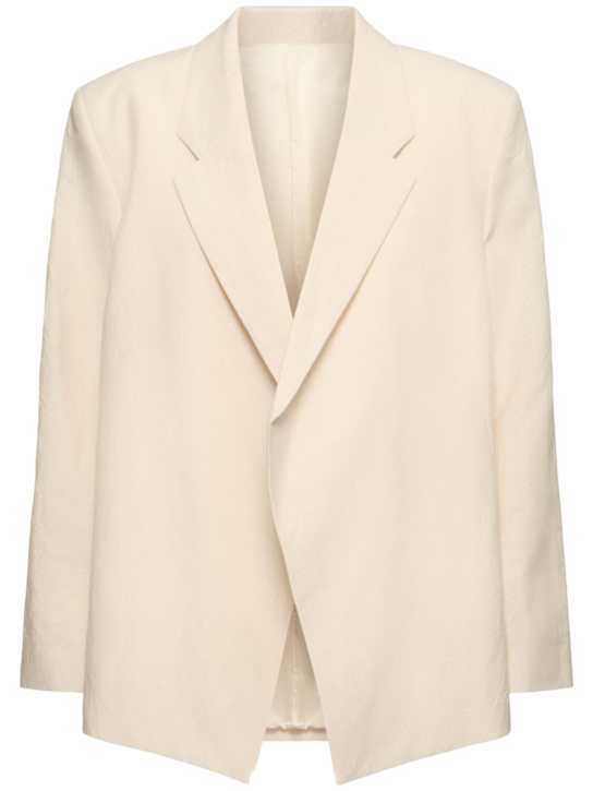 Bite Studios: Polus organic cotton & linen jacket - Ecru - women_0 | Luisa Via Roma