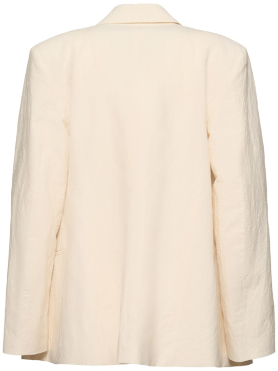 Bite Studios: Polus organic cotton & linen jacket - Ecru - women_4 | Luisa Via Roma