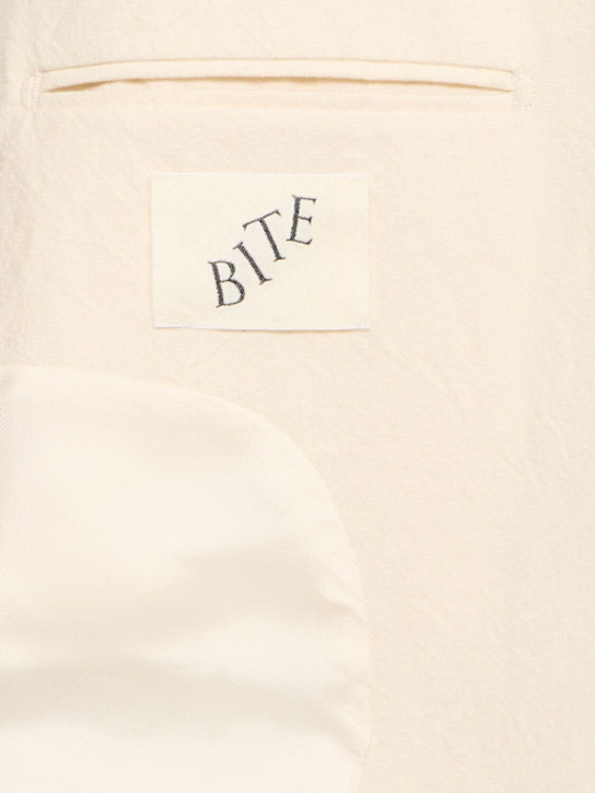 Bite Studios: Polus organic cotton & linen jacket - Ecru - women_5 | Luisa Via Roma