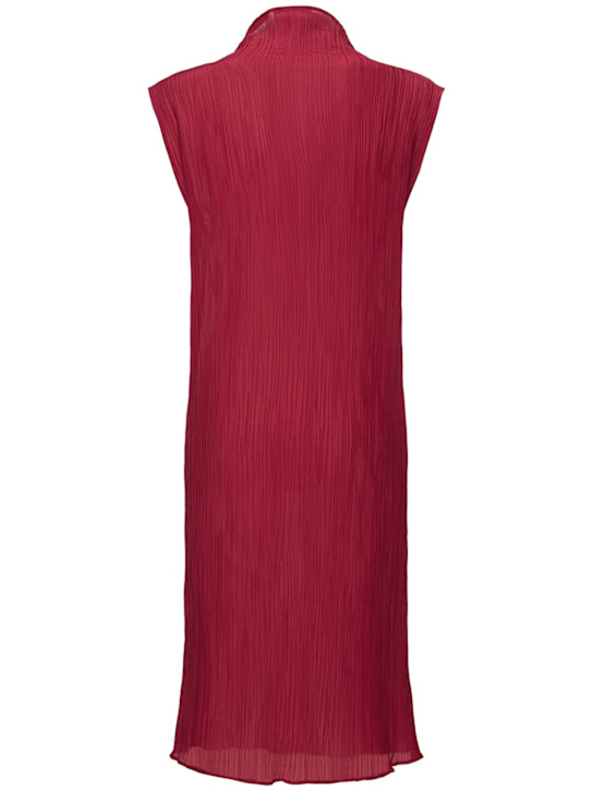 Bite Studios: Eve textured cotton & silk midi dress - Red - women_4 | Luisa Via Roma