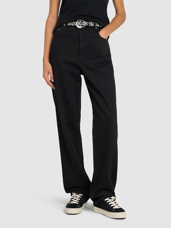 Golden Goose: 30mm Hi Star suede blend sneakers - Black - women_1 | Luisa Via Roma