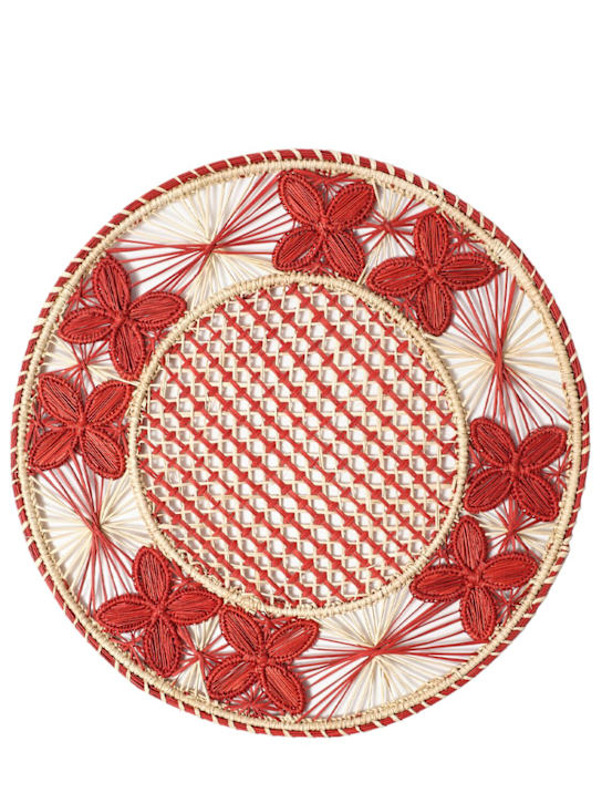 Cabana: Louloudi rattan placemat - Bordeaux - ecraft_0 | Luisa Via Roma