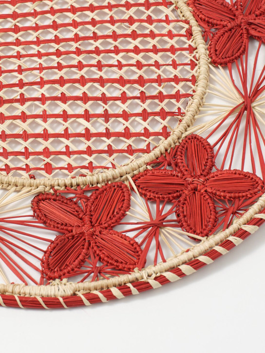 Cabana: Louloudi rattan placemat - Bordeaux - ecraft_1 | Luisa Via Roma