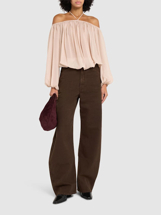 Blumarine: Georgette halter top - women_1 | Luisa Via Roma