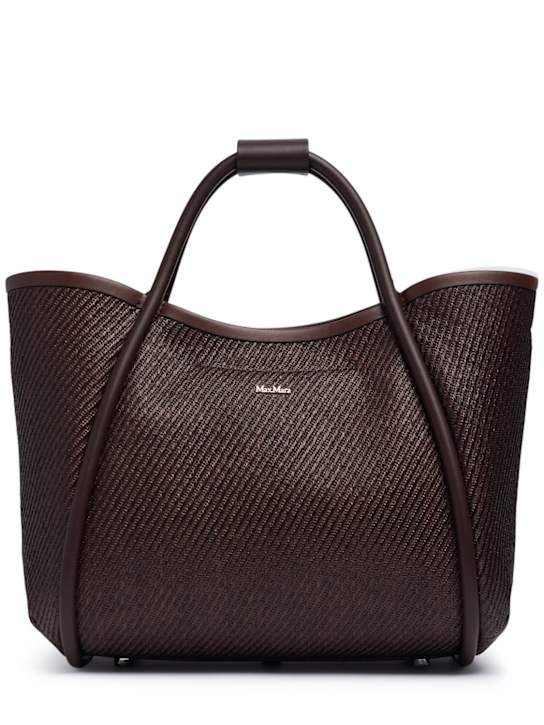 Max Mara: S Summer Marin raffia effect tote bag - women_0 | Luisa Via Roma