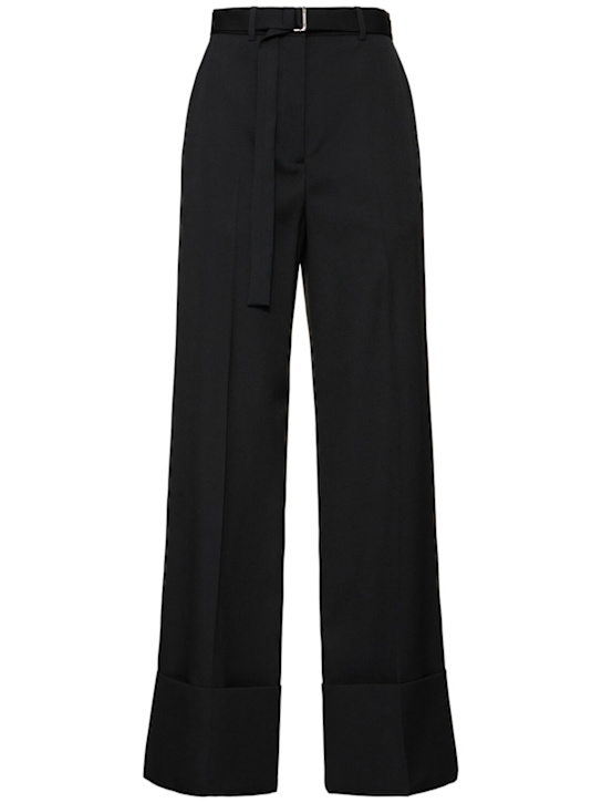 Lanvin: Wool wide leg pants - women_0 | Luisa Via Roma