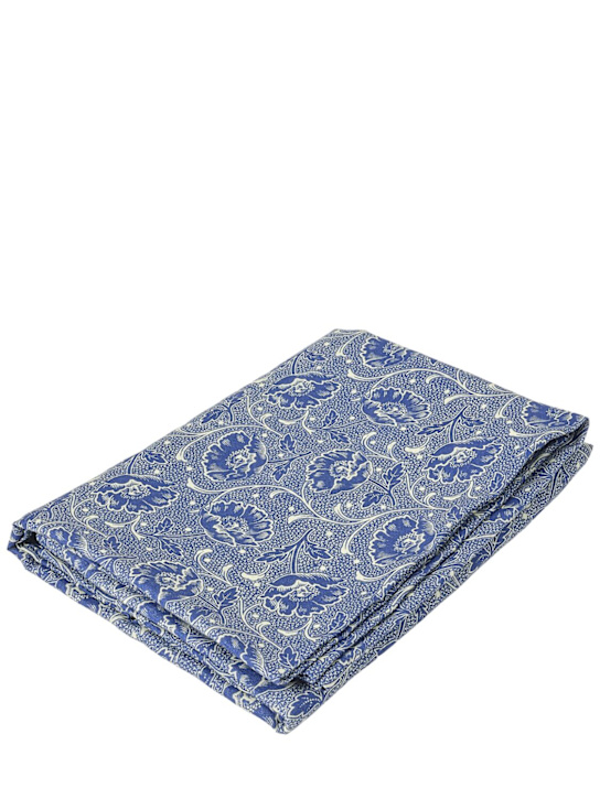 Cabana: Toscana printed linen tablecloth - Blue - ecraft_0 | Luisa Via Roma