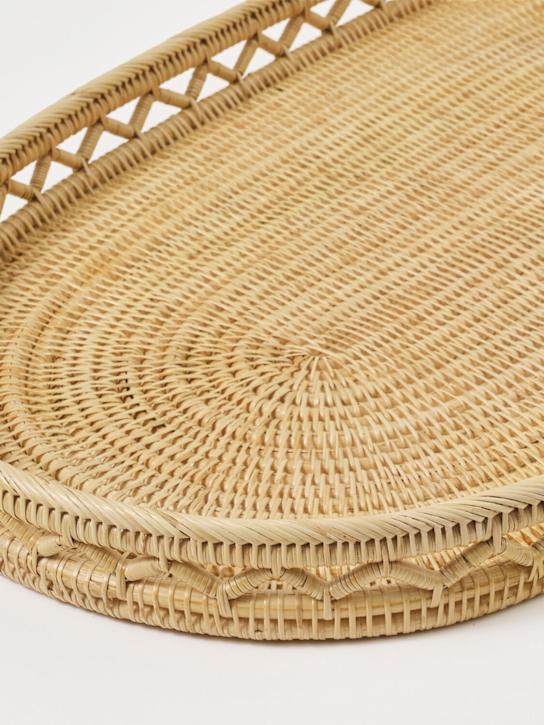 Cabana: Large oval-shaped rattan tray - ecraft_1 | Luisa Via Roma