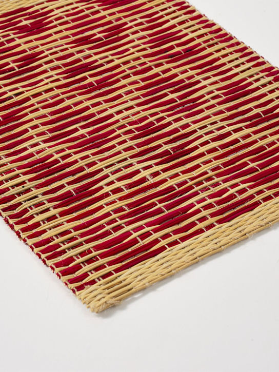 Cabana: Moroccan rattan placemat - Red - ecraft_1 | Luisa Via Roma