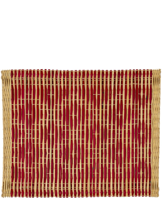 Cabana: Moroccan rattan placemat - Red - ecraft_0 | Luisa Via Roma
