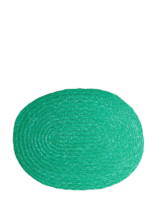 Cabana: Rattan placemat - Green - ecraft_0 | Luisa Via Roma