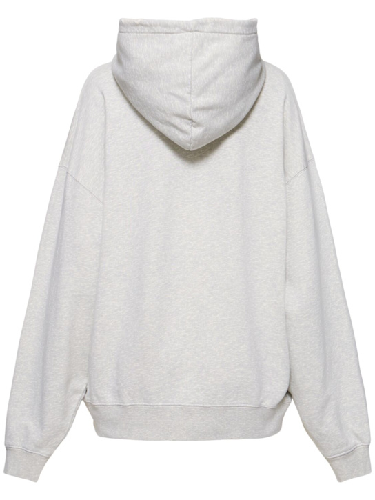 ANINE BING: Harvey logo jersey sweatshirt hoodie - Grey - women_4 | Luisa Via Roma