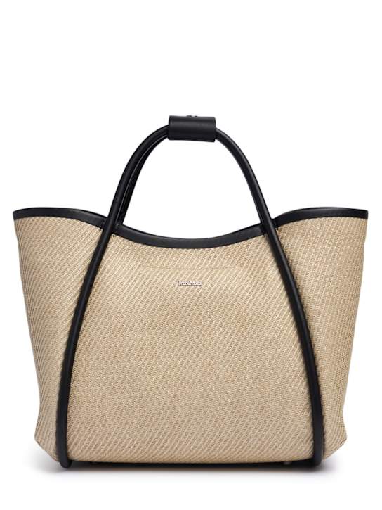 Max Mara: S Summer Marin raffia effect tote bag - women_0 | Luisa Via Roma