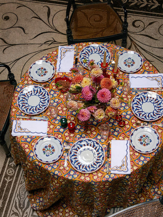 Cabana: Uzbe Khiva printed linen tablecloth - ecraft_1 | Luisa Via Roma