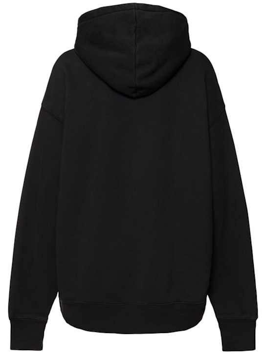 ANINE BING: Alto logo sweatshirt hoodie - Black - women_4 | Luisa Via Roma