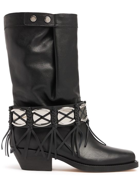 Isabel Marant: 40mm Ademe gaucho leather boots - women_0 | Luisa Via Roma