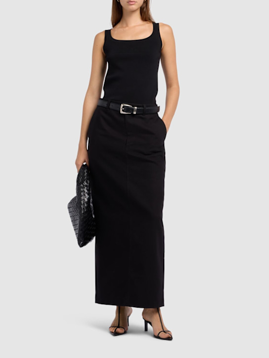 Max Mara: Pentola viscose blend crepe tank top - women_1 | Luisa Via Roma