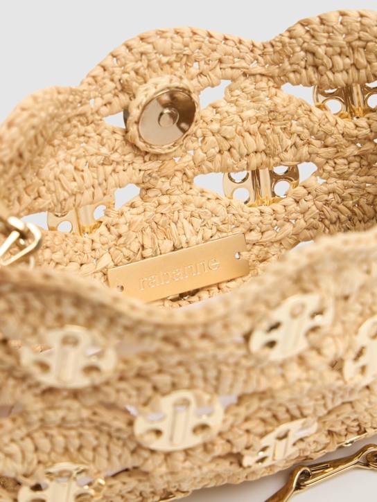 Rabanne: Nano 1969 embroidered raffia bag - Natural - women_5 | Luisa Via Roma