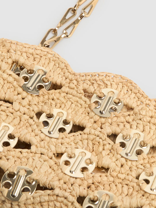 Rabanne: Nano 1969 embroidered raffia bag - Natural - women_3 | Luisa Via Roma