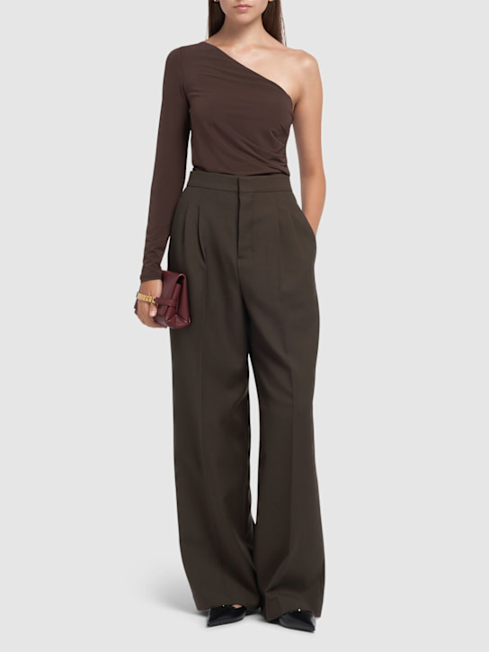 Max Mara: Spluga stretch jersey one sleeve top - women_1 | Luisa Via Roma