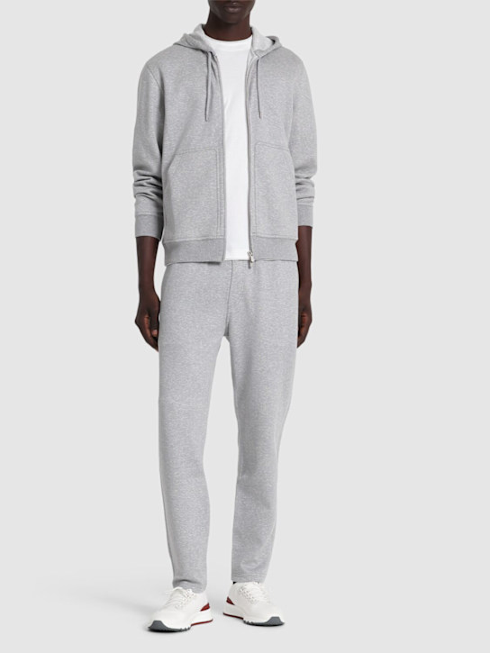 Brunello Cucinelli: レジャースウェットパンツ - グレー - men_1 | Luisa Via Roma