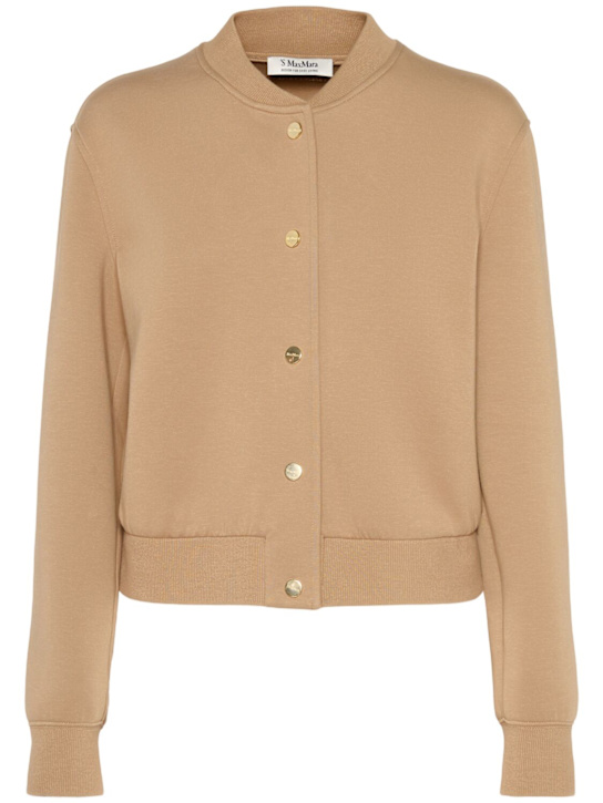 'S Max Mara: Barbara scuba jersey jacket - women_0 | Luisa Via Roma