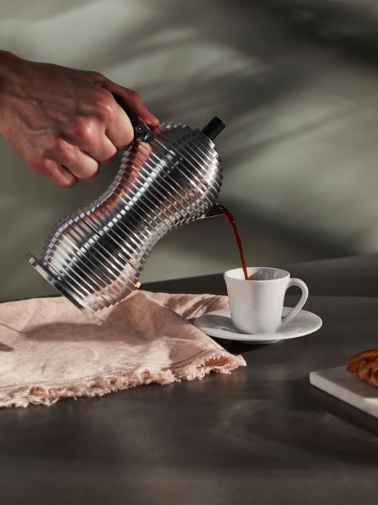 Alessi: Cafetera moka de espresso Pulcina de 6 tazas - Plata - ecraft_1 | Luisa Via Roma