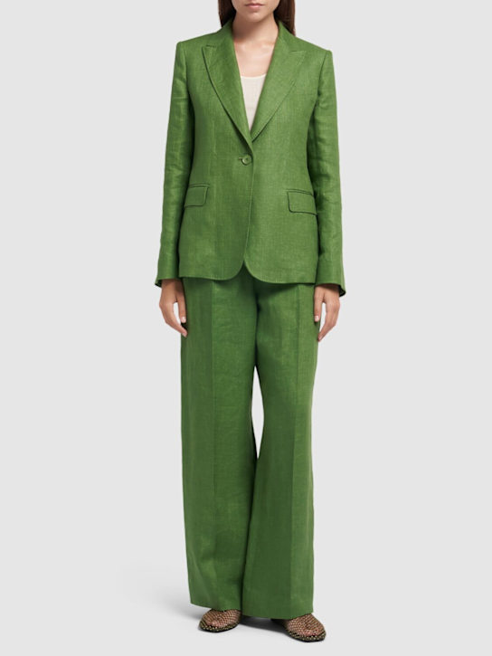 Weekend Max Mara: Nalut linen canvas single breast blazer - women_1 | Luisa Via Roma