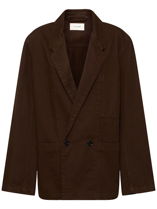 Lemaire: Denim workwear blazer - women_0 | Luisa Via Roma